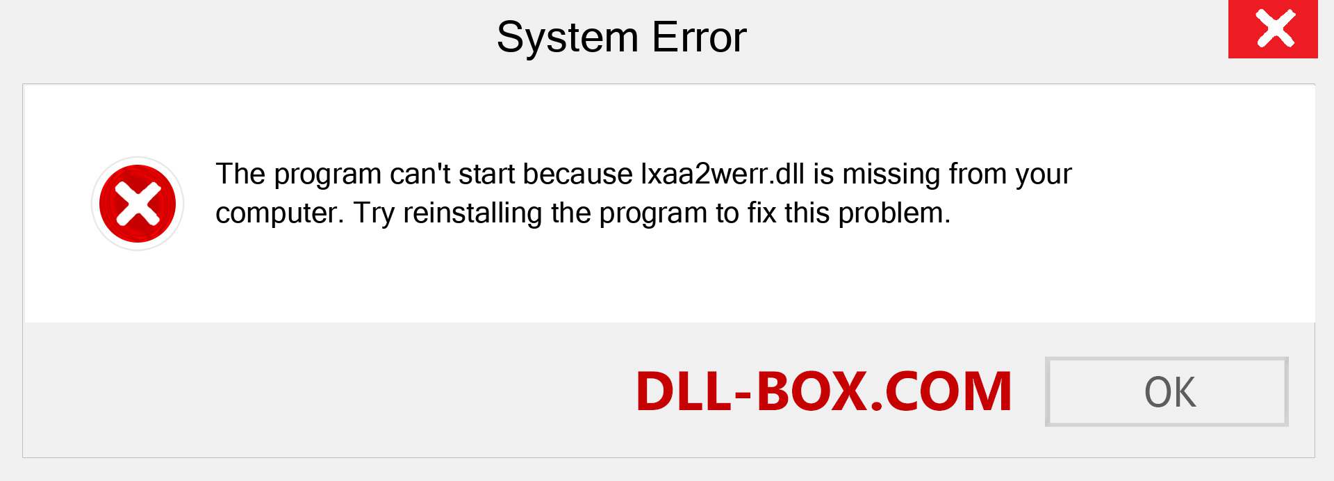 lxaa2werr.dll file is missing?. Download for Windows 7, 8, 10 - Fix  lxaa2werr dll Missing Error on Windows, photos, images